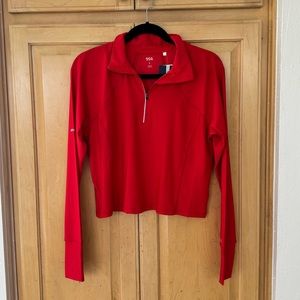 DSG Women's Red Quarter-Zip Top